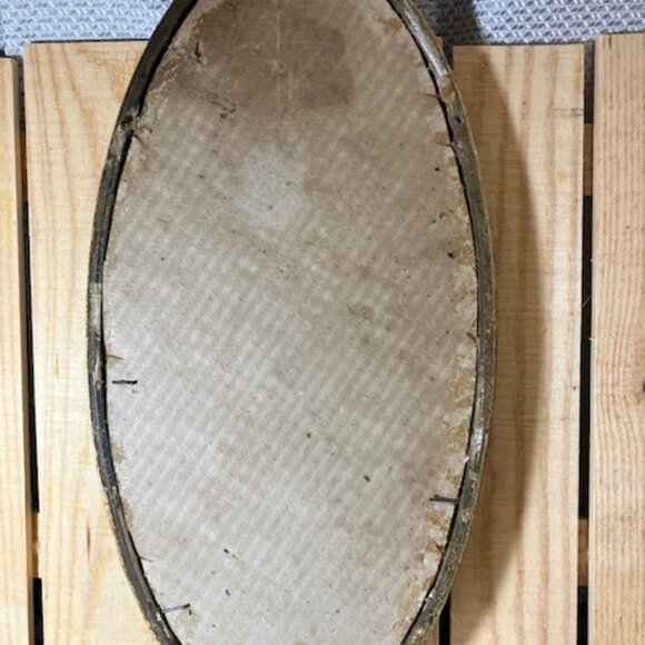 Pair of "Elegant‎ Ladies" Clipped Image Art in Oval Frames Vintage 1950's - Picture 9 of 10